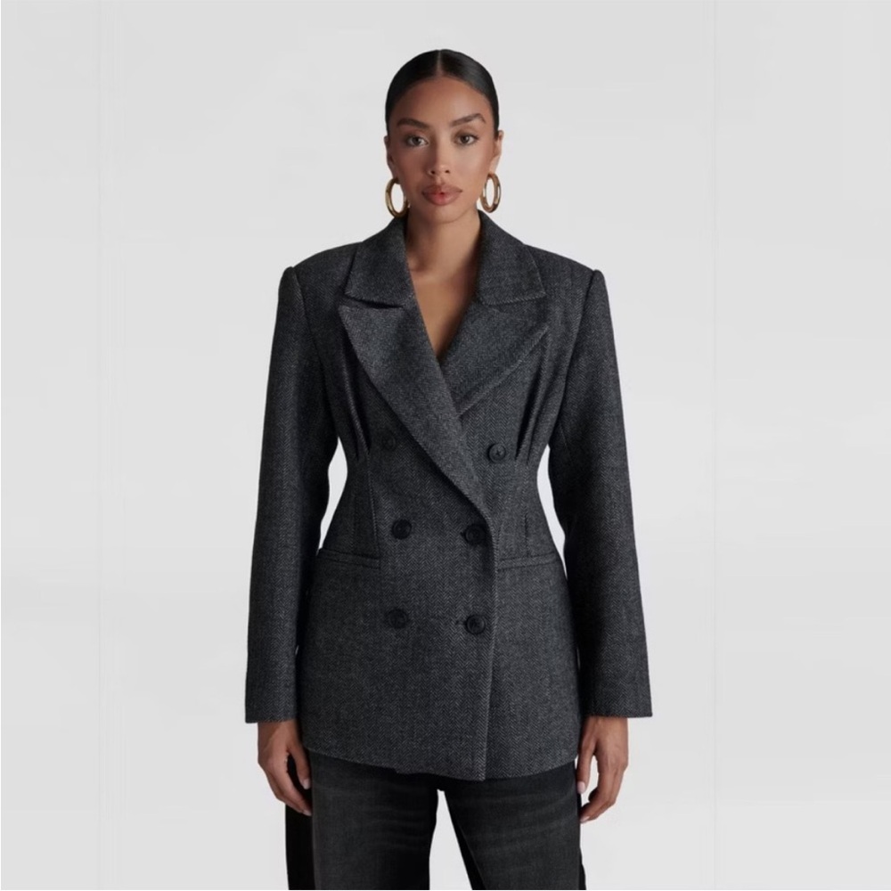 KBB by KAHLANA x Target Women's The Corset Blazer Gray Herringbone X-Small